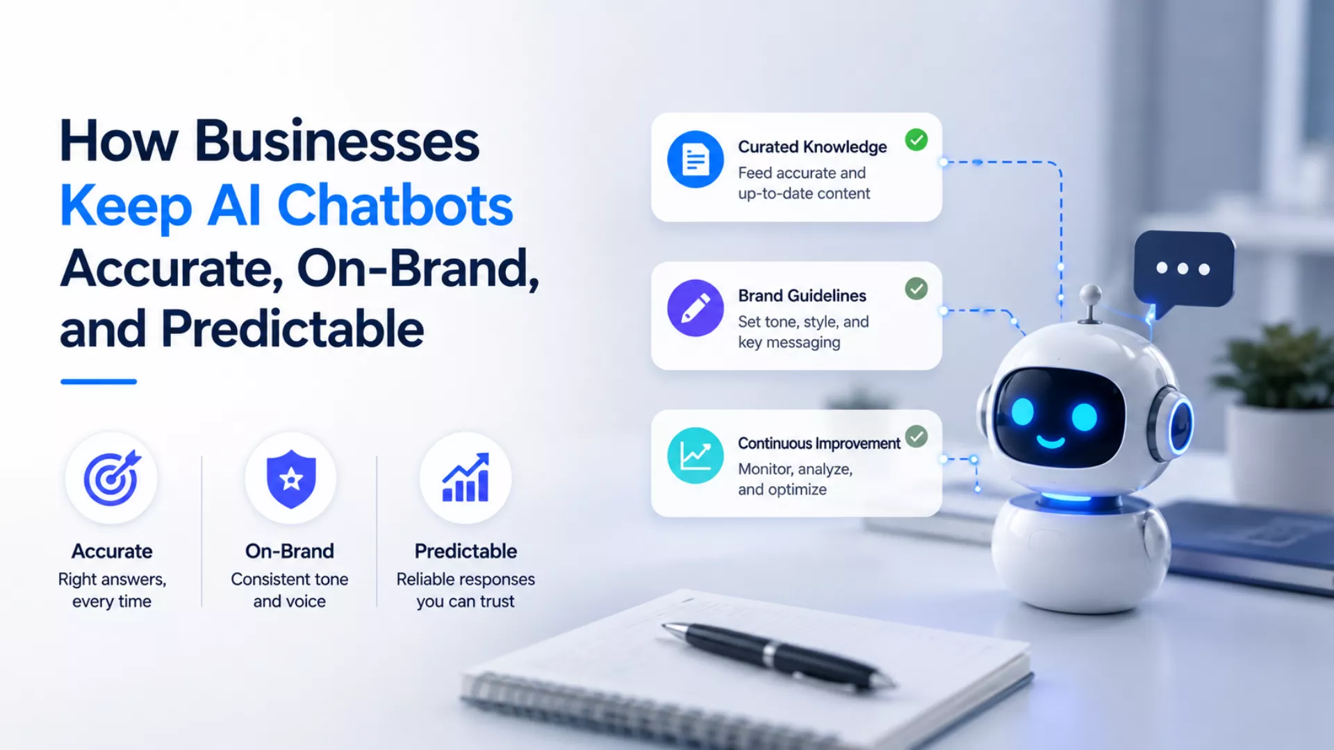 How Businesses Keep AI Chatbots Accurate, On-Brand, and Predictable