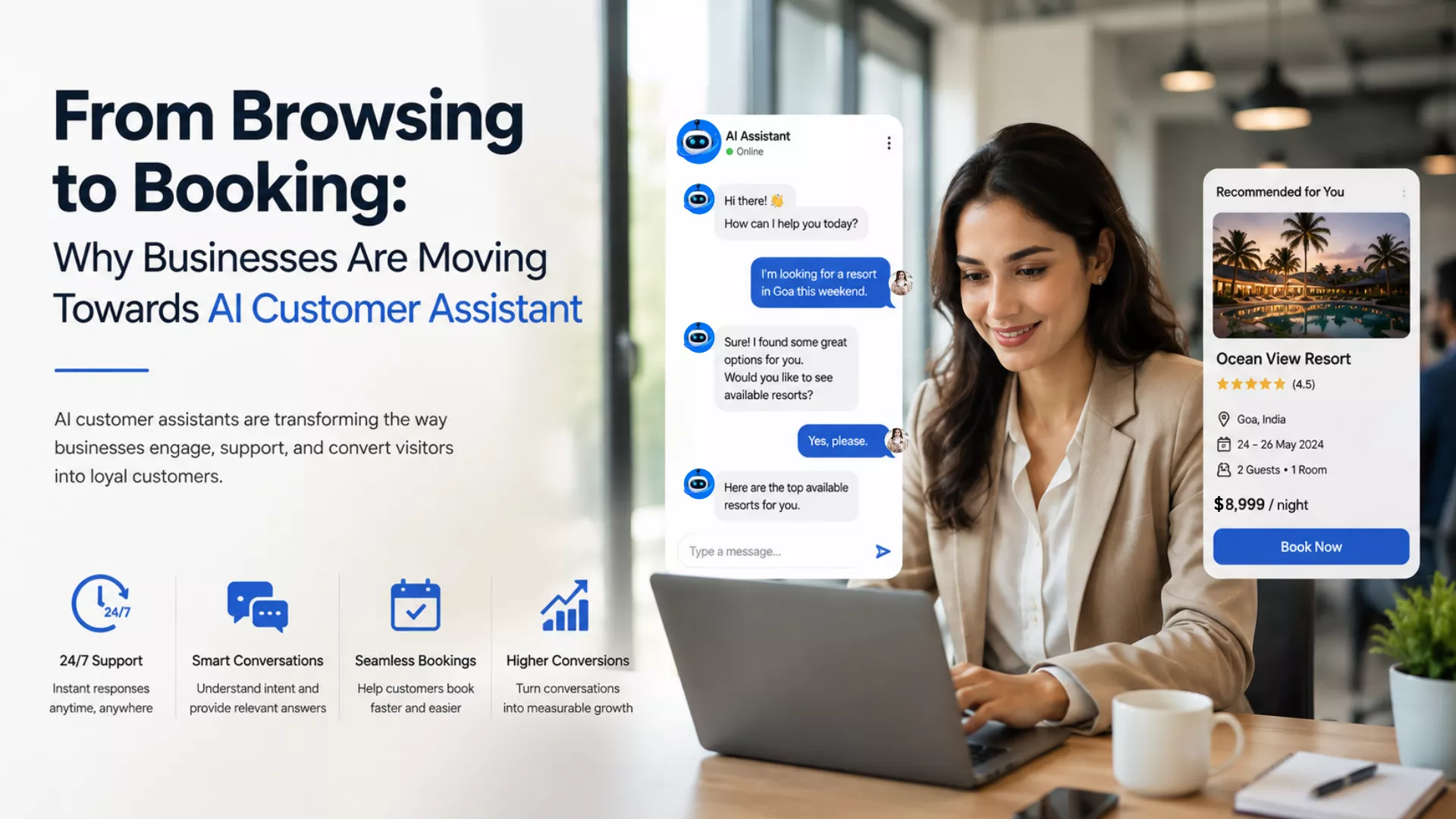 From Browsing to Booking: Why Businesses Are Moving Towards AI Customer Assistant