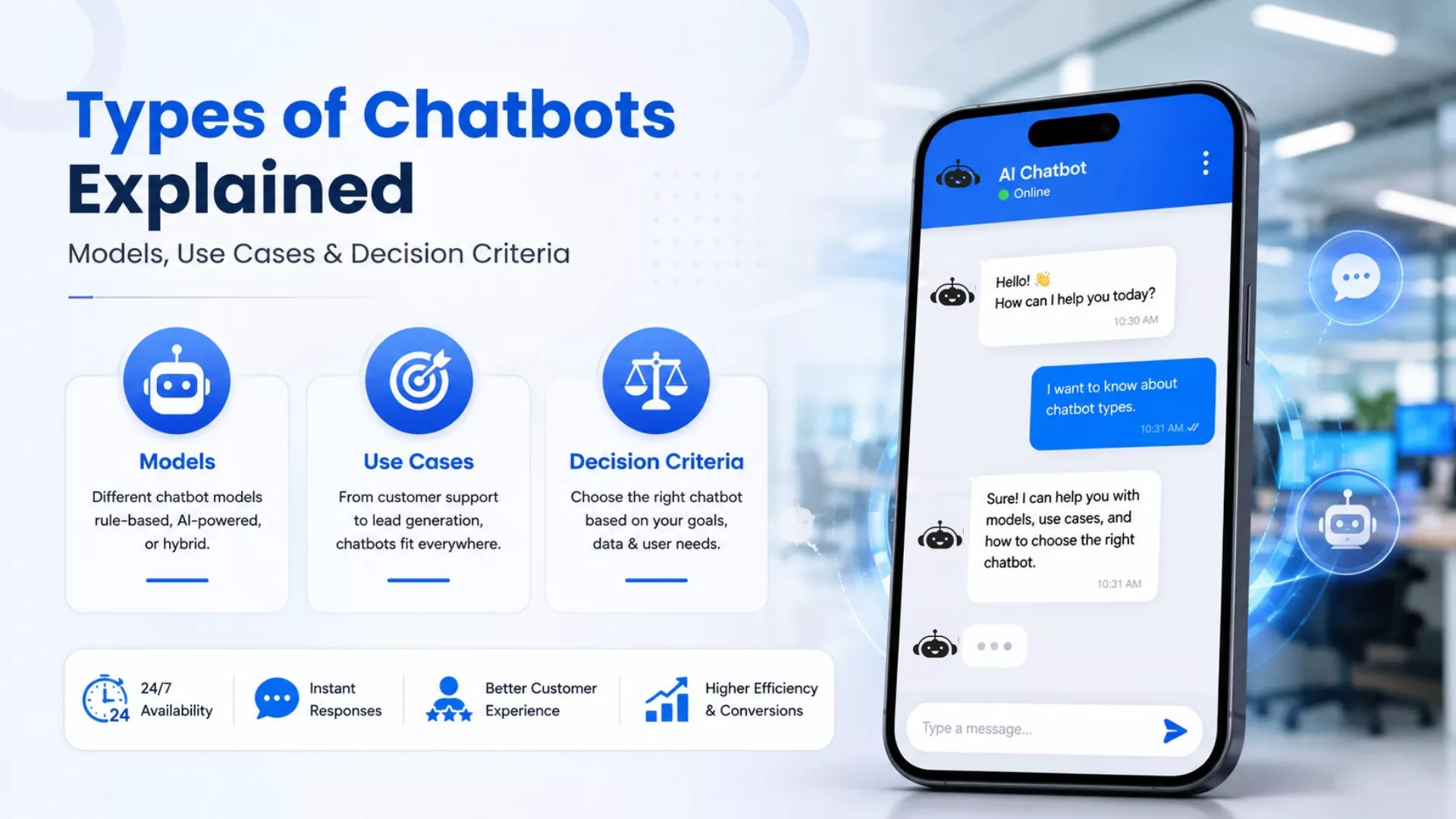 Types of Chatbots Explained: Models, Use Cases and Decision Criteria
