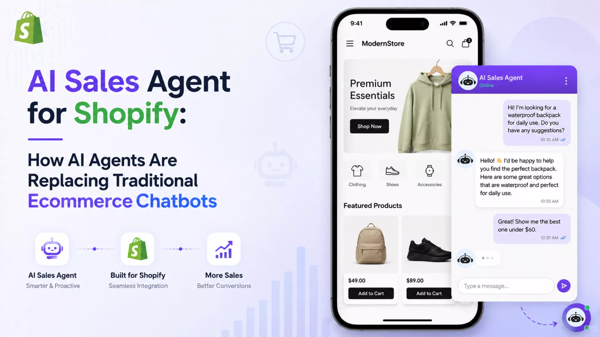 AI Sales Agent for Shopify: How AI Agents Are Replacing Traditional Ecommerce Chatbots