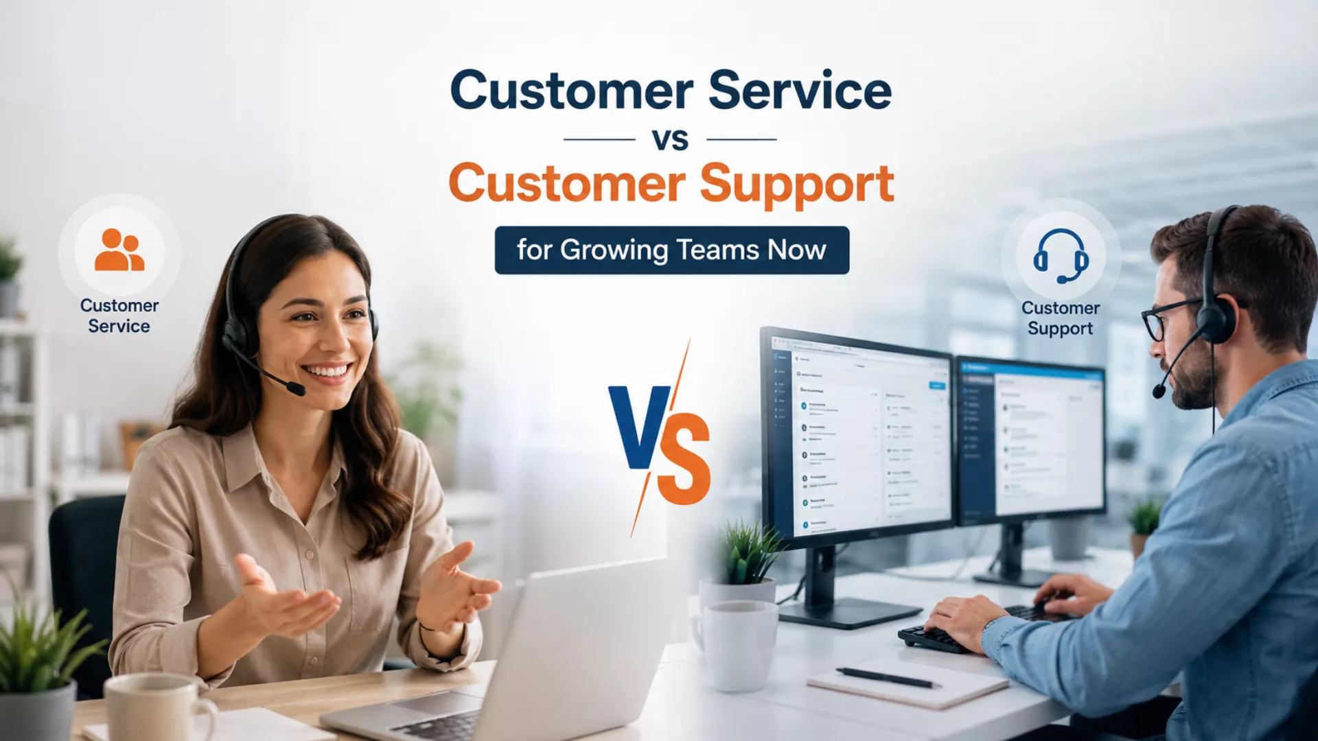 Customer Service vs Customer Support for Growing Teams Now