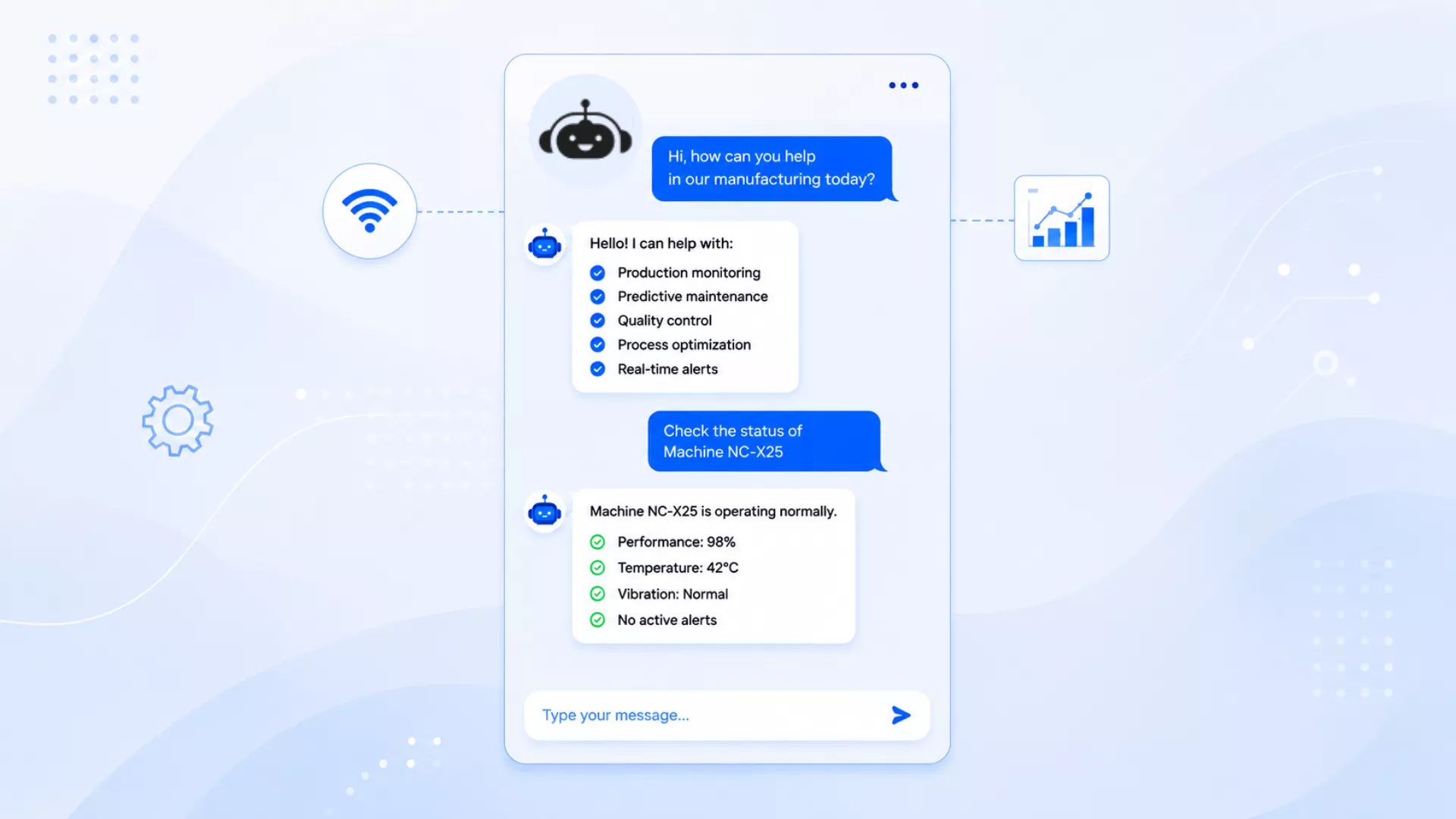 The Future of Smart Factories with an AI Chatbot in Manufacturing