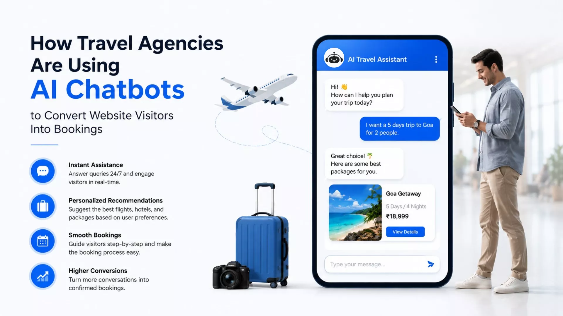 How Travel Agencies Are Using AI Chatbots to Convert Website Visitors Into Bookings