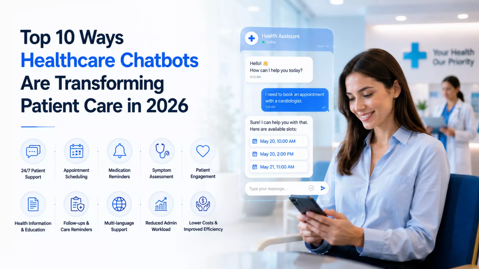 Top 10 Ways Healthcare Chatbots Are Transforming Patient Care in 2026