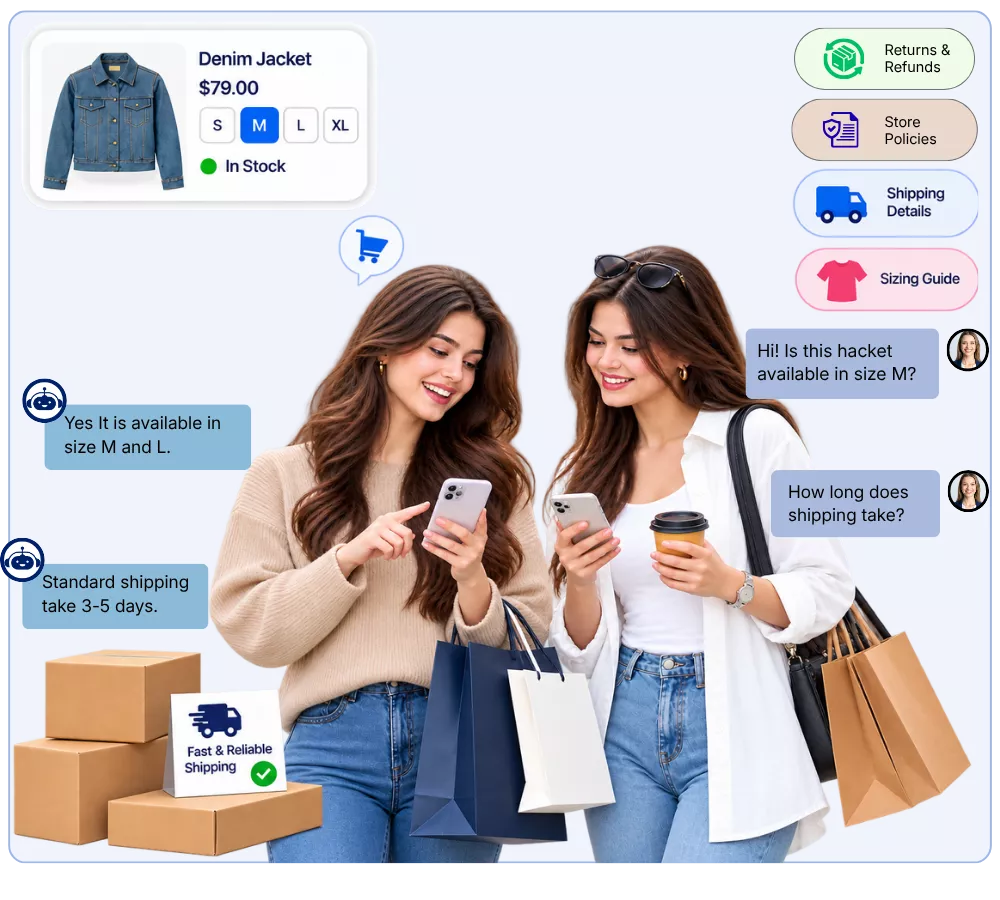 AI Concierge answering shopper questions before purchase