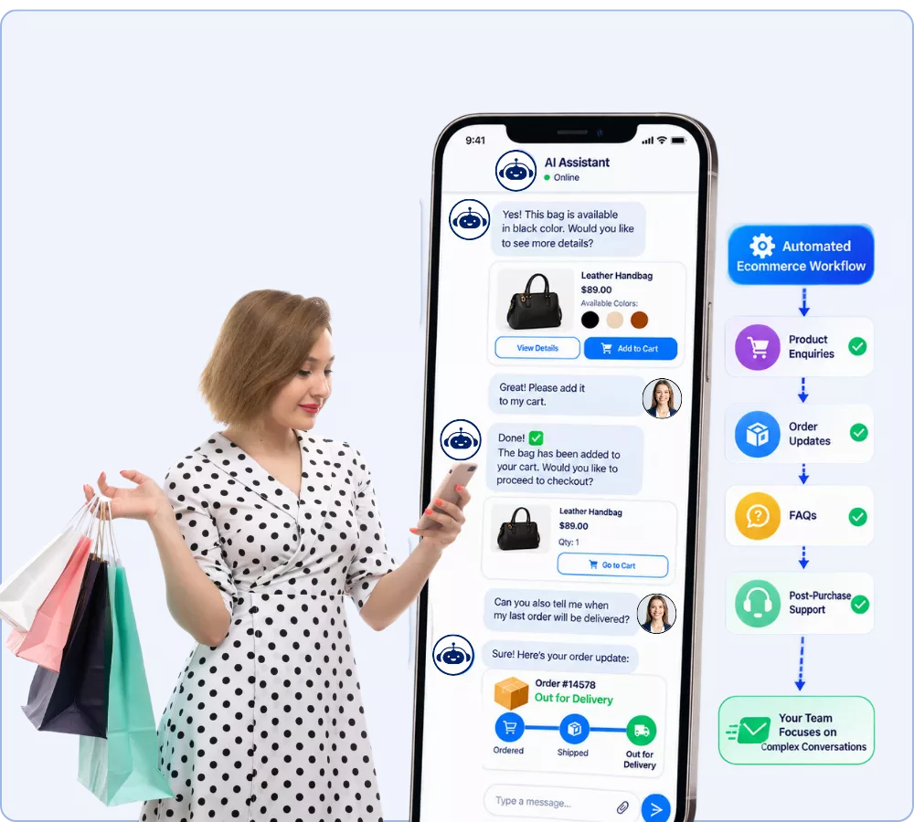 AI Concierge automating repetitive ecommerce conversations