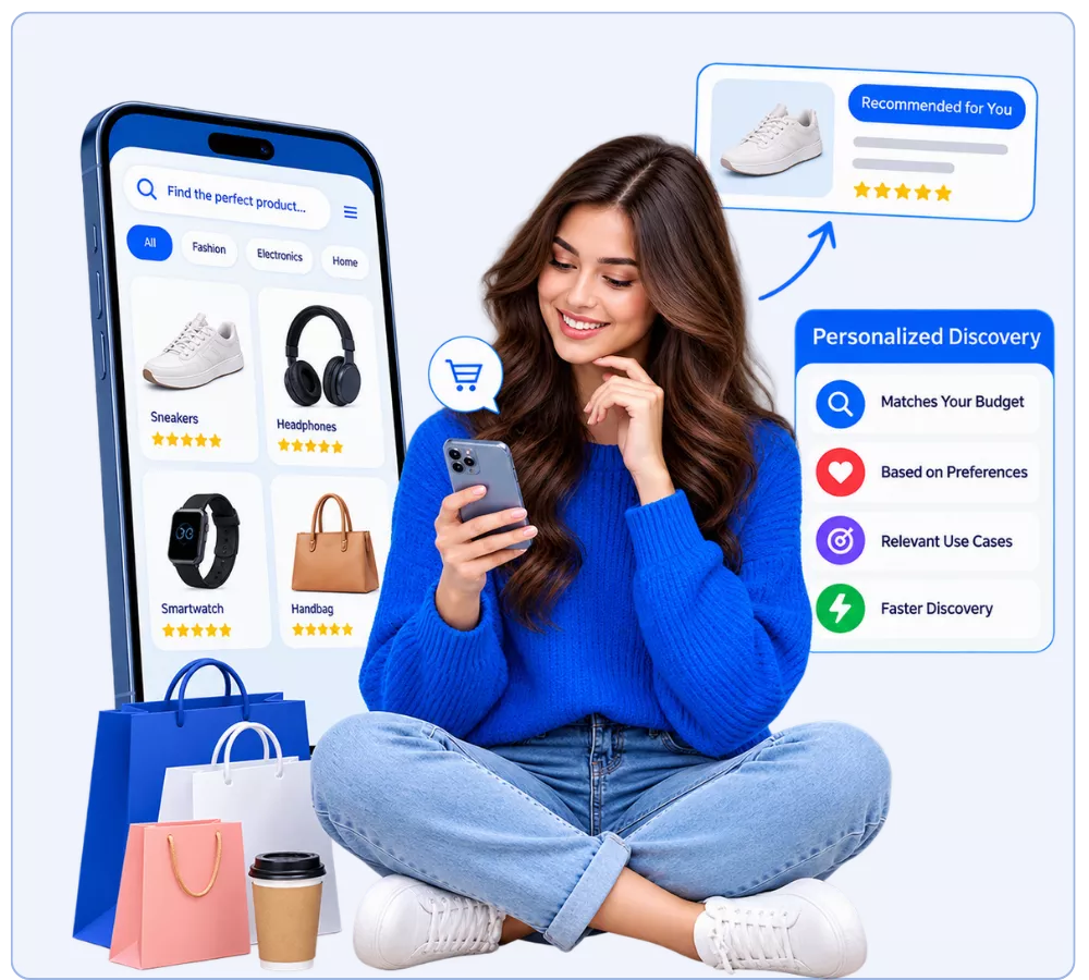 AI Concierge recommending products from an ecommerce catalog